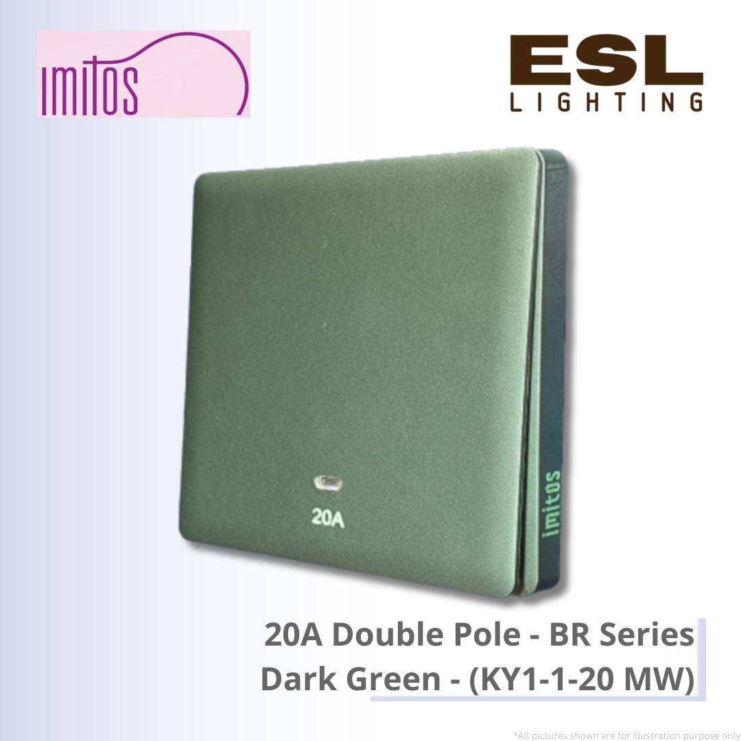 IMITOS 20A Double Pole (BR Series) Dark Green - KY1-1-20 MW [SIRIM]