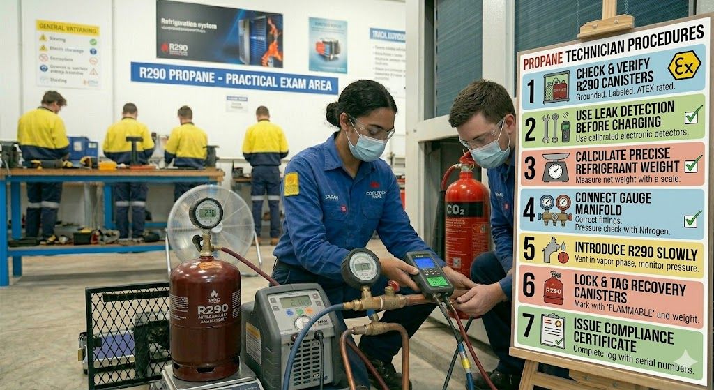 propane refrigerant technician procedures