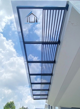 Glass Roof with MS Louvres Design