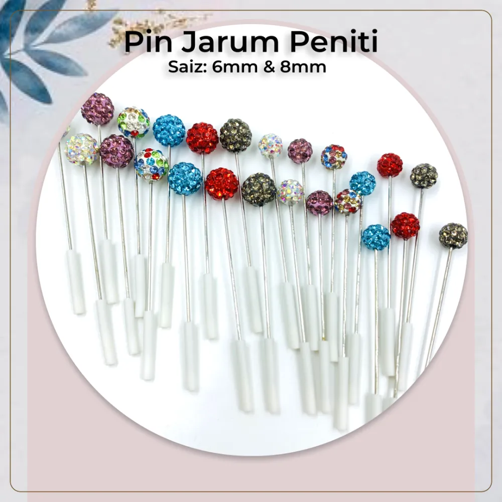 Elegant Brooch 2pcs (Sepasang)Kerongsang Pin Shawl Brooch Pin Peniti Tudung Muslimah Pin Jarum Hijab