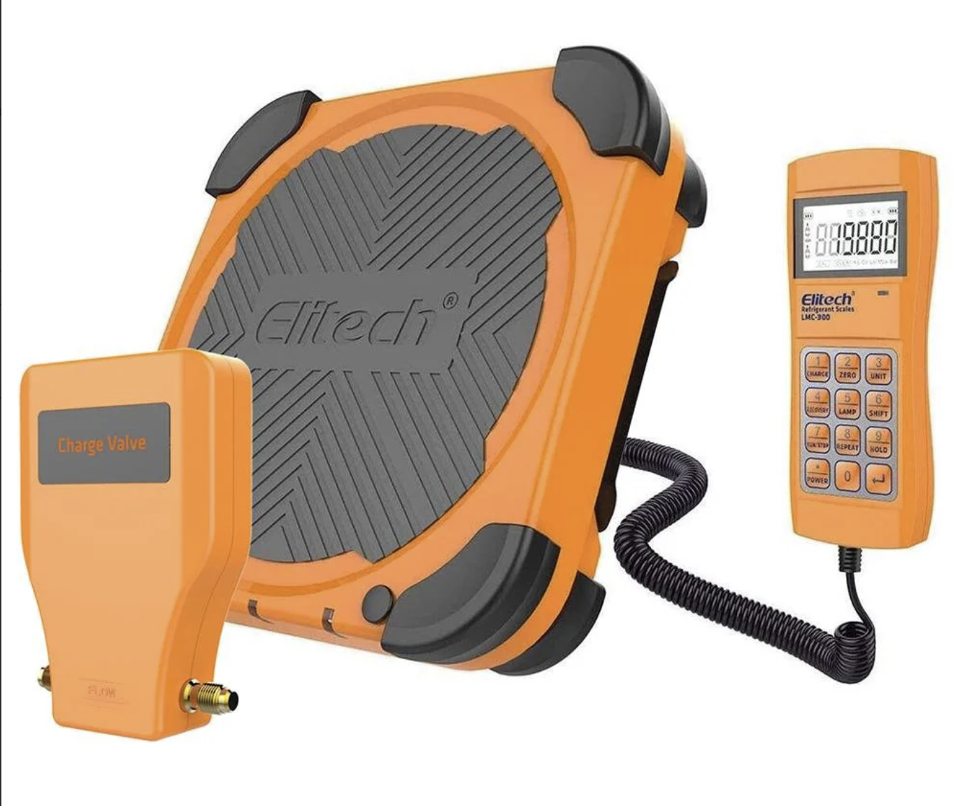Elitech LMC-300 HVAC Refrigerant Charging Scale with Solenoid 220 Lbs