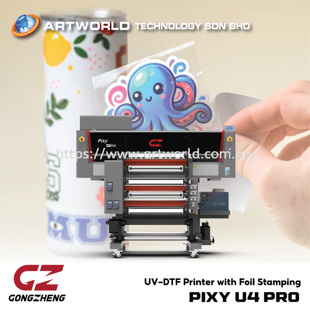 UV Flatbed Inkjet Printer with Foil Stamping GongZheng Pixy 4U Pro