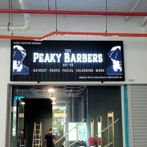 BARBER SHOP 3D LED FRONTLIT SIGNBOARD INSTALLATION SERVICE AT MAHKOTA CHERAS | TAMAN BUKIT SEGAR | TAMAN MIDAH | BANDAR TUN RAZAK