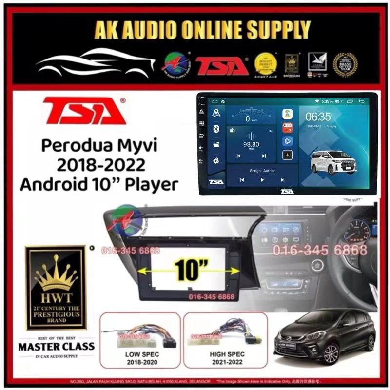 818 2+32GB◾ TSA Perodua Myvi 2018 - 2022 Android 10'' inch DSP/QLED/CARPLAY Car Player Monitor