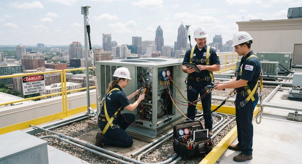 aircon servicing compliance safety requirements height