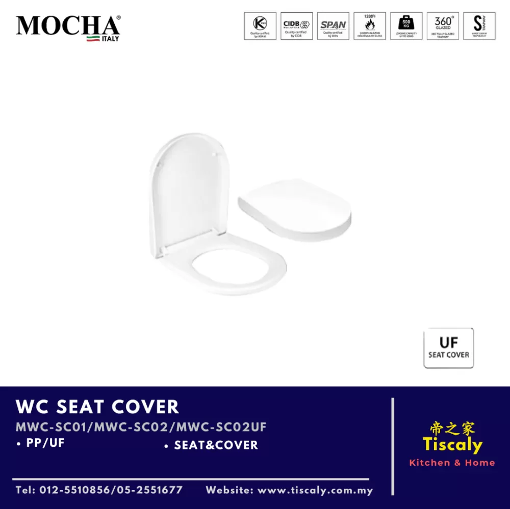 MOCHA WC SEAT COVER MWC-SC01/MWC-SC02/MWC-SC02UF