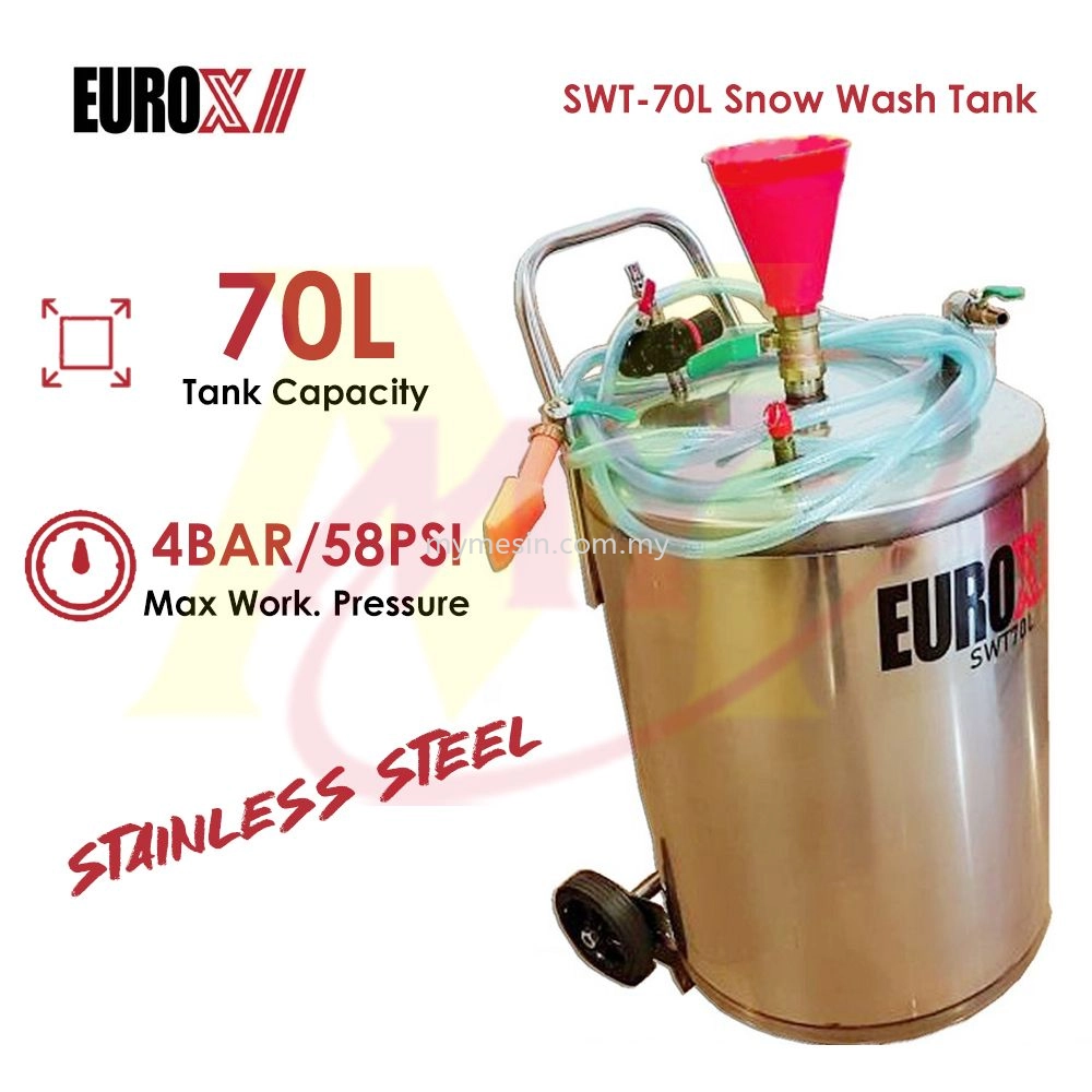 EuroX SWT70L Stainless Steel Snow Wash Tank Mesin Cuci Kereta  [ Code:7506 ]