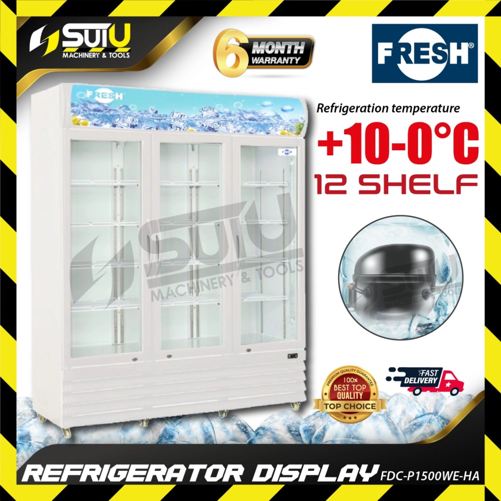 FRESH FDC-P1500WE-HA / FDCP1500WEHA / FDC-P1500WB-HA 3 Doors Refrigerator Display / Chiller 0.67kW