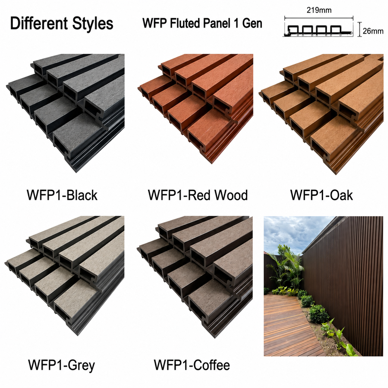 WPC Fluted Panel 1D Gen