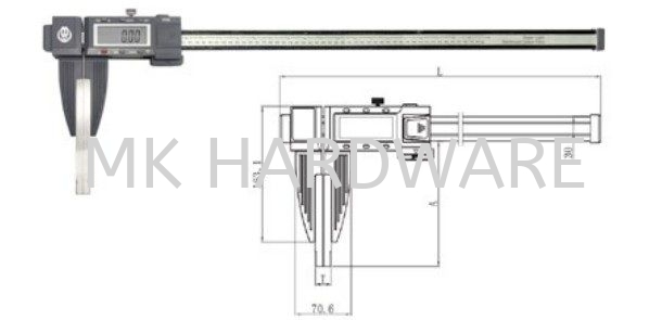 DIGITAL CARBON FIBRE CALIPER - 2241-600W