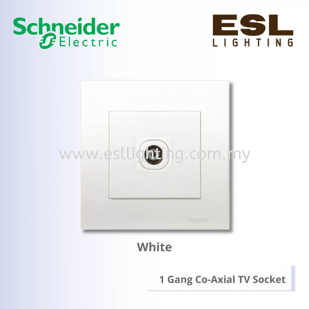SCHNEIDER Vivace 1 Gang Co-Axial TV Socket - KB31TV_WE