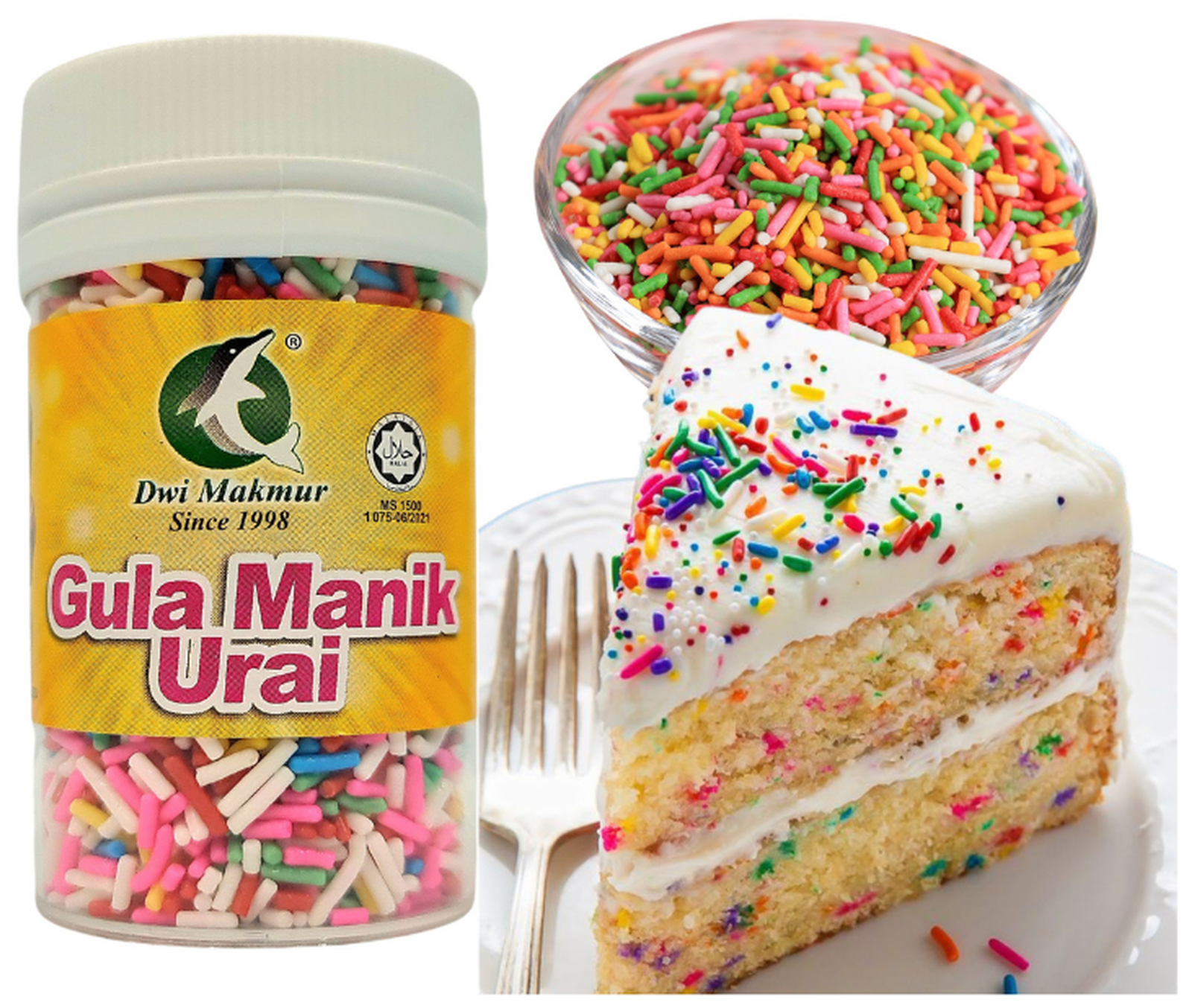 Sprinkle Sugar Strands 65 Grams RM3.75 X 6 Units C.Dwi Makmur