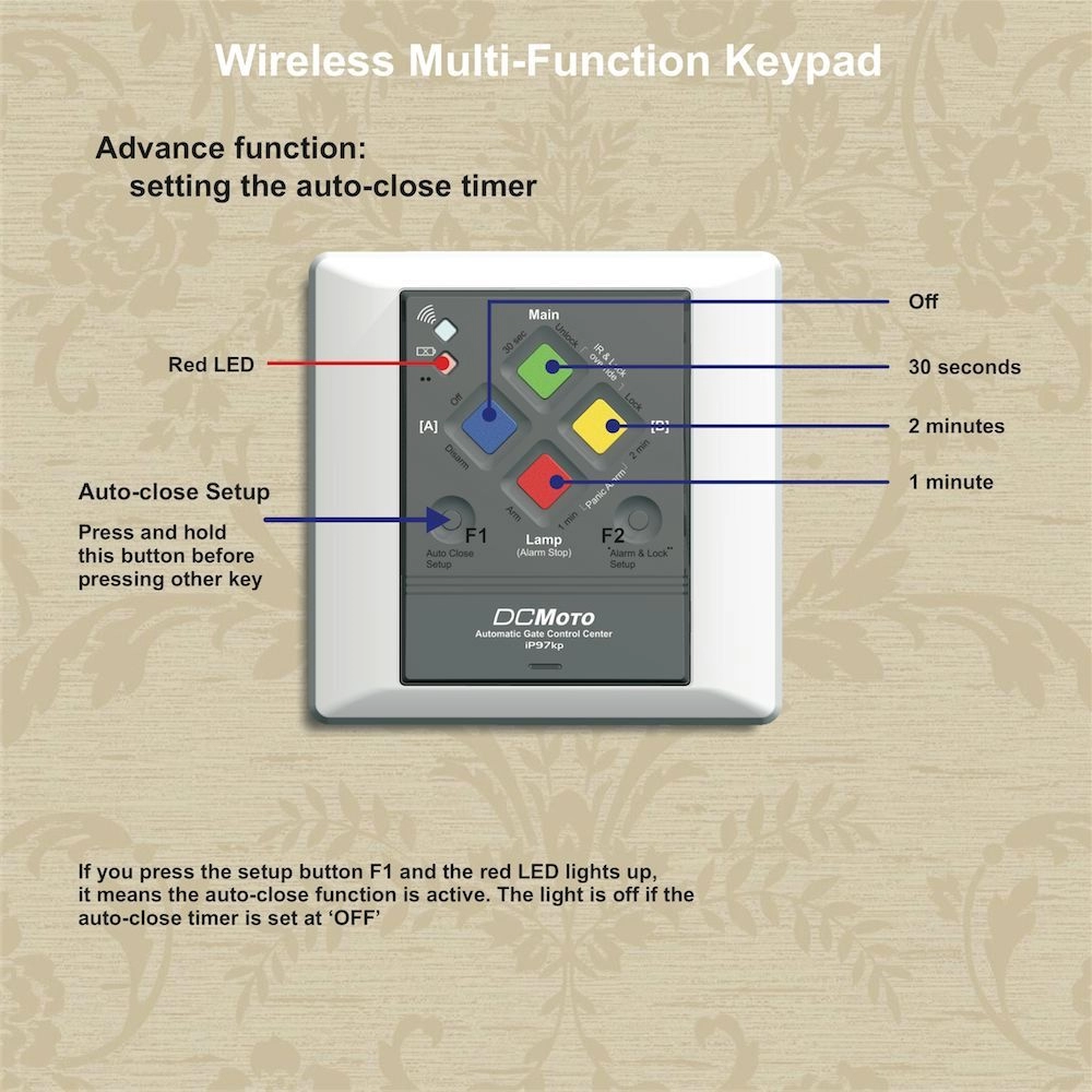 ORIGINAL DCMoto Wireless Keypad for DCMoto GFM925W & GFM705 Series