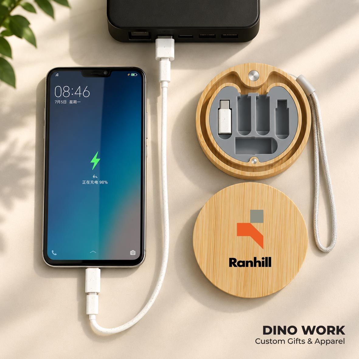 Fast Charging Multi Cable with Bamboo Casing (New)