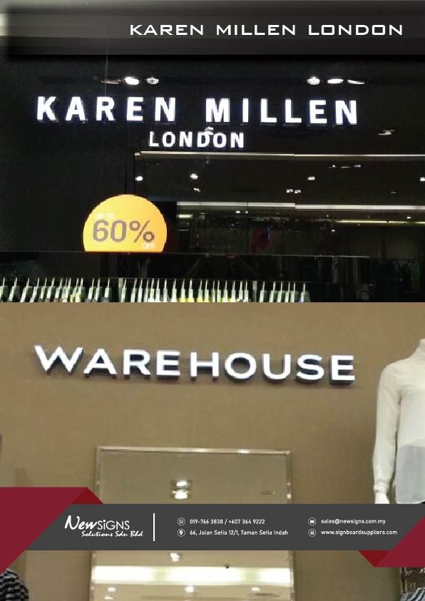 Stainless Steel Front-lit Lettering_Karen Millen
