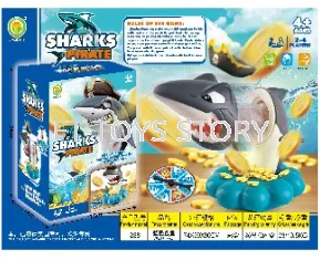 A fun arcade game with a dangerous captain shark - pirate guarding the coins.