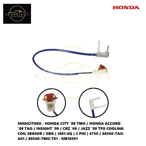 SNSHCIT09O - HONDA CITY '09 TMO / HONDA ACCORD '08 TAO / INSIGHT '09 / CRZ '09 / JAZZ '09 TFO COOLING COIL SENSOR ( ORG ) 1681-6Q ( 2 PIN ) 6750 / 80560-TAO-A01 / 80560-TMO-T01 - KM10591