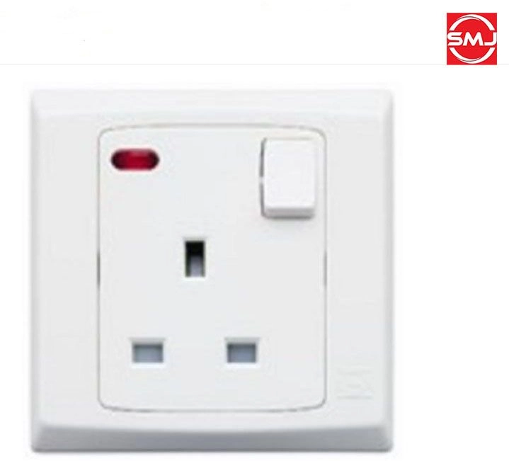 MK S2657WHI 13A 1 Gang SP Switch Socket c/w Neon (SIRIM Approved)