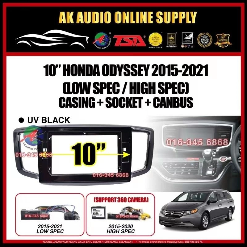 T5 DSP CarPlay ◾TSA Honda Odyssey RC1 2015 - 2021 [2Ram +32GB / 4Ram + 64GB] 10'' inch Android Car Player Monitor