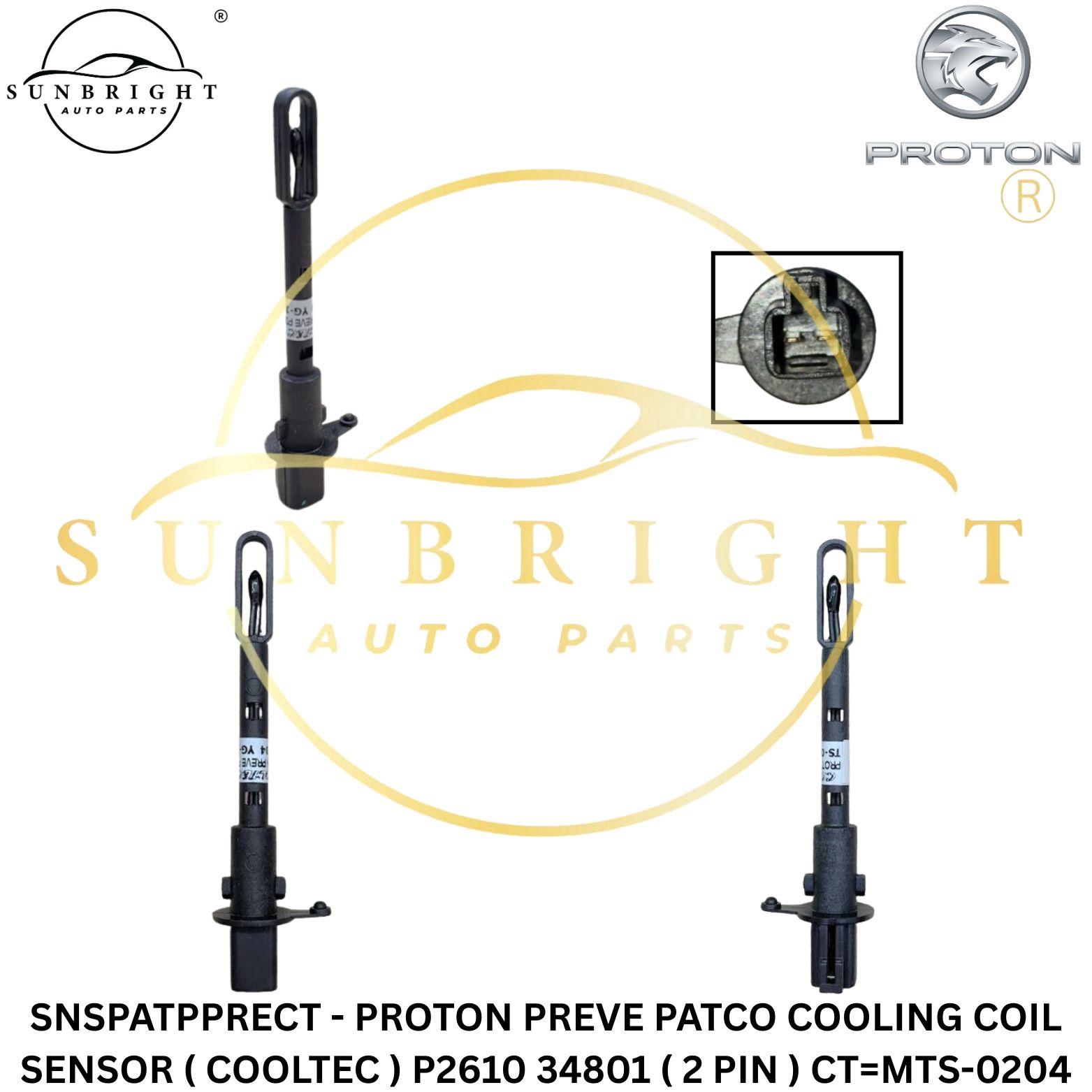 SNSPATPPRECT - PROTON PREVE PATCO COOLING COIL SENSOR ( COOLTEC ) P2610 34801 ( 2 PIN ) CT=MTS-0204