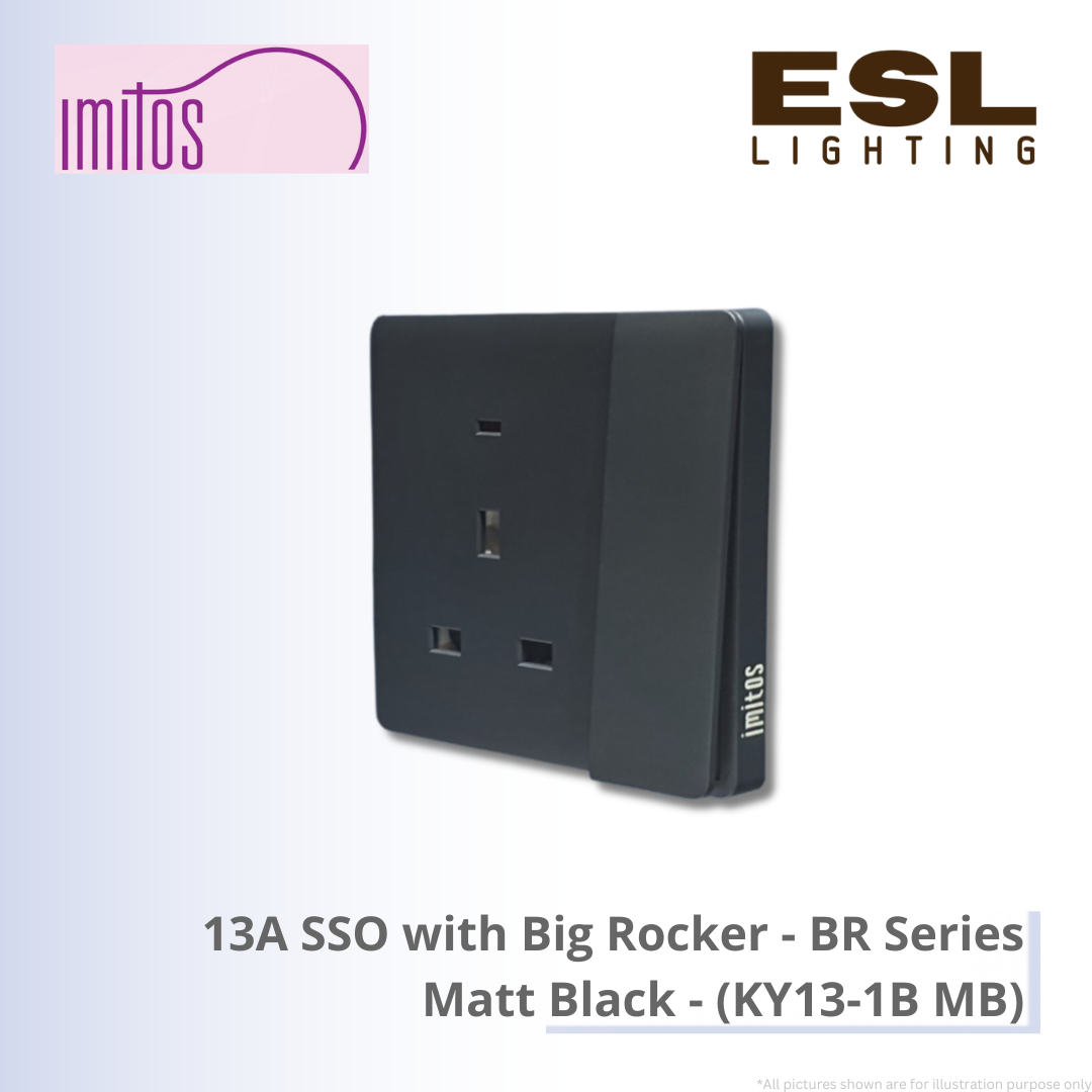 IMITOS 13A SSO with Big Rocker (BR Series) Matt Black - KY13-1B MB