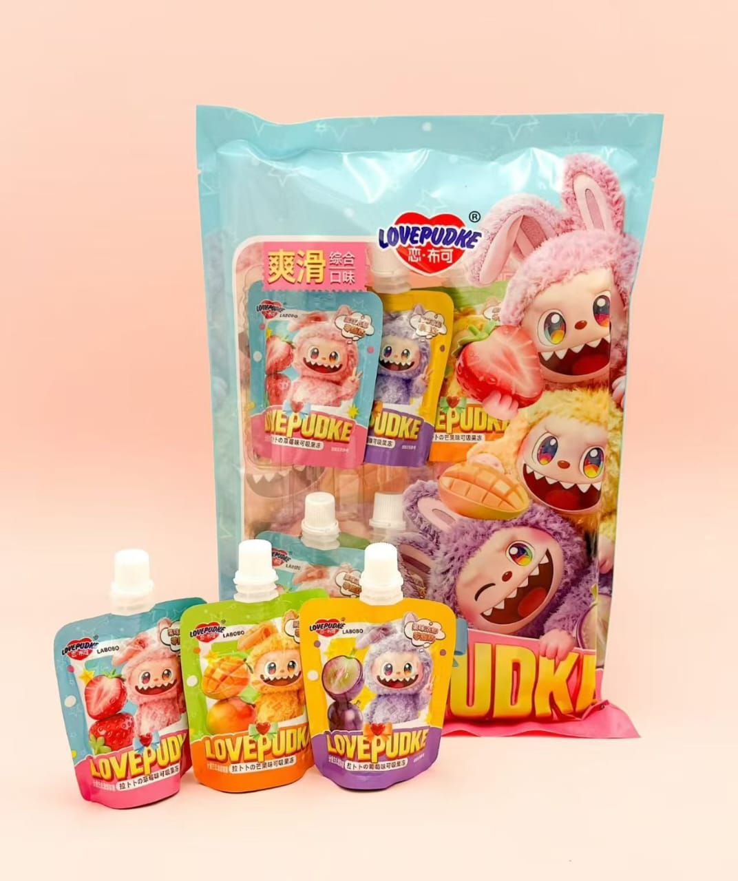 恋布可吸果冻LOVEPUDKE JELLY ASSORTED 480G[16PACK/CTN]