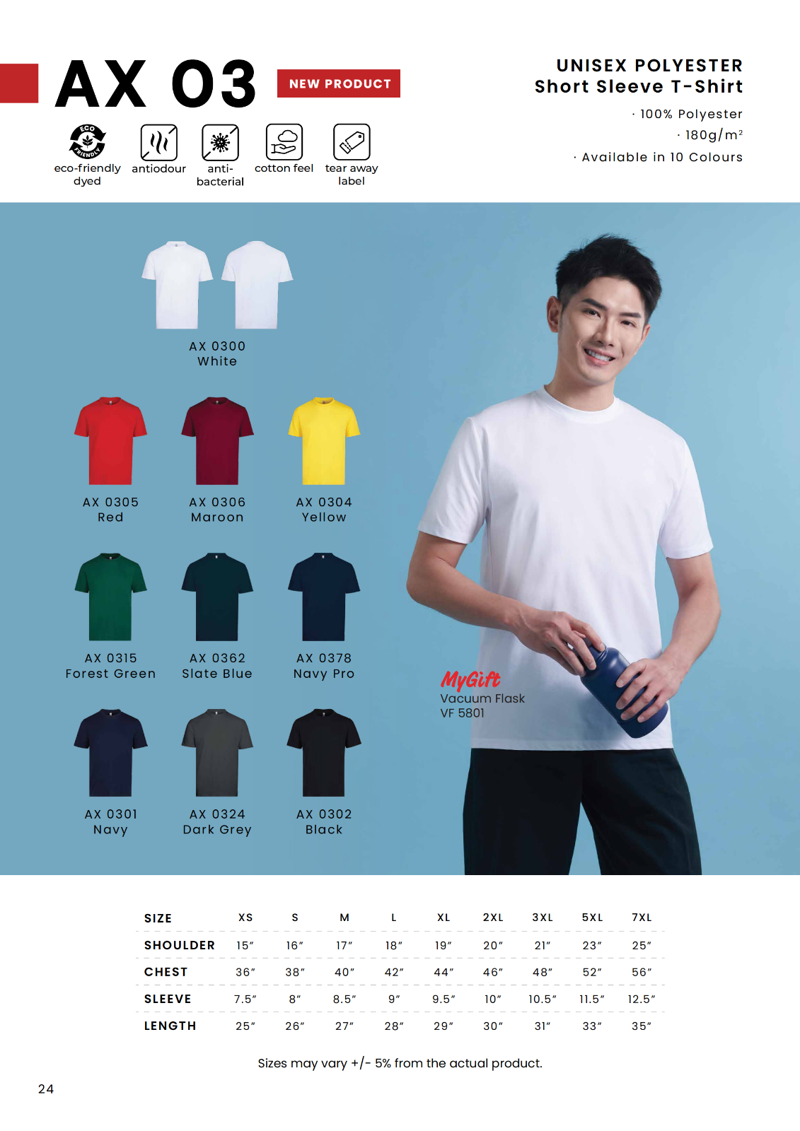 UNISEX POLYESTER Short Sleeve T-Shirt | Quick-Dry Breathable Corporate Uniform | Custom Logo Sports, Events & Promotional Wear Malaysia