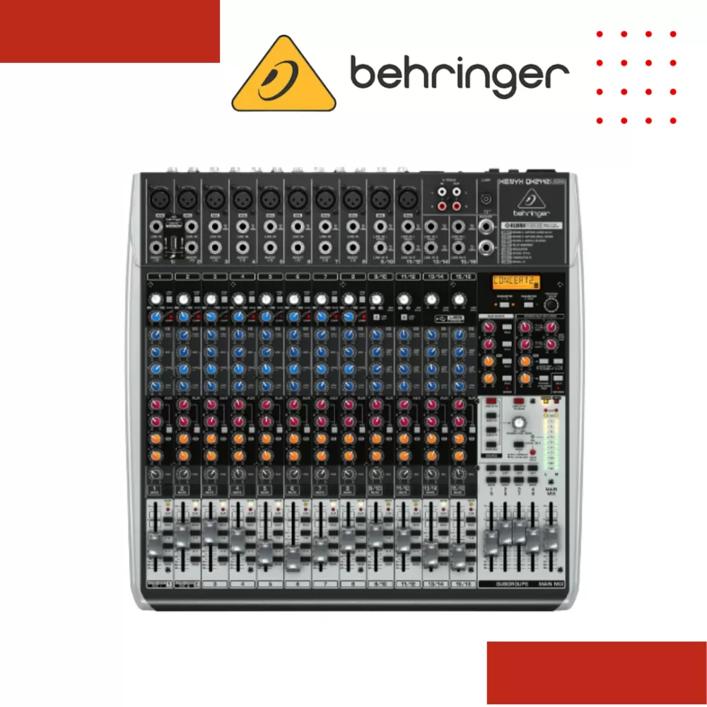 Behringer XENYX QX2442USB Mixer with USB and Effects