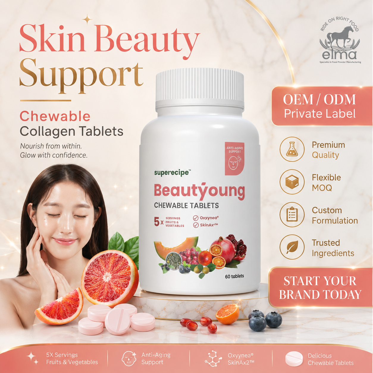 Beauty and Wellness Expert for Custom Collagen Whitening Tablet Manufacturing