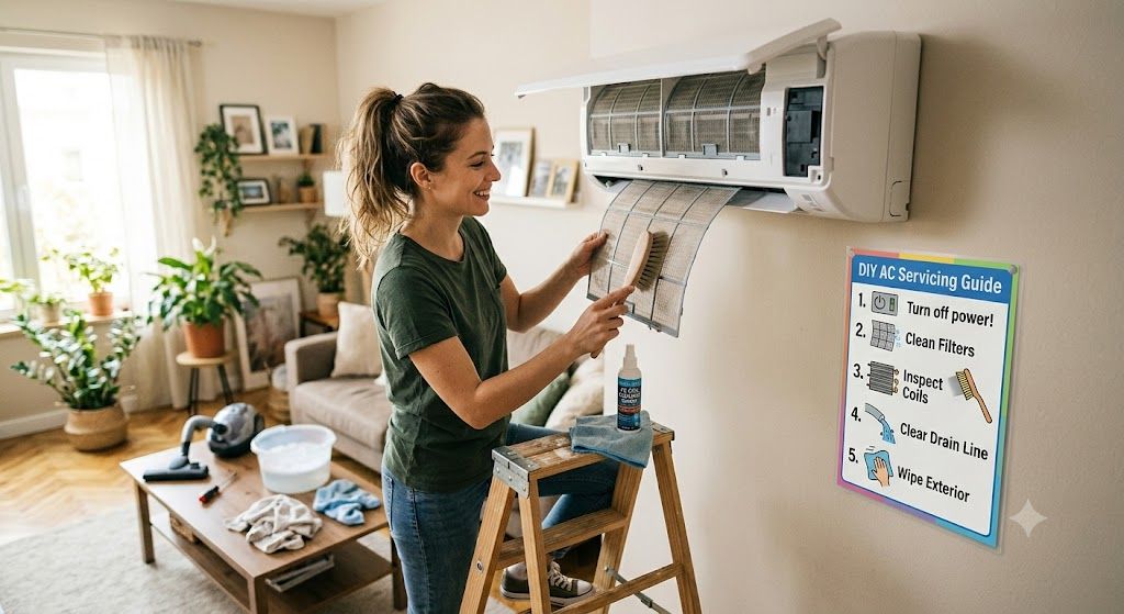Split air conditioner full servicing guide