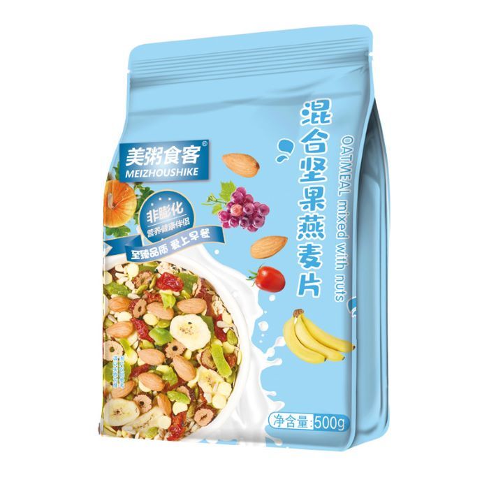 MEI ZHOU SHI KE OATMEAL-MIXED NUTS & FRUITS美粥食客 燕麦片 混合坚果(32*500G)