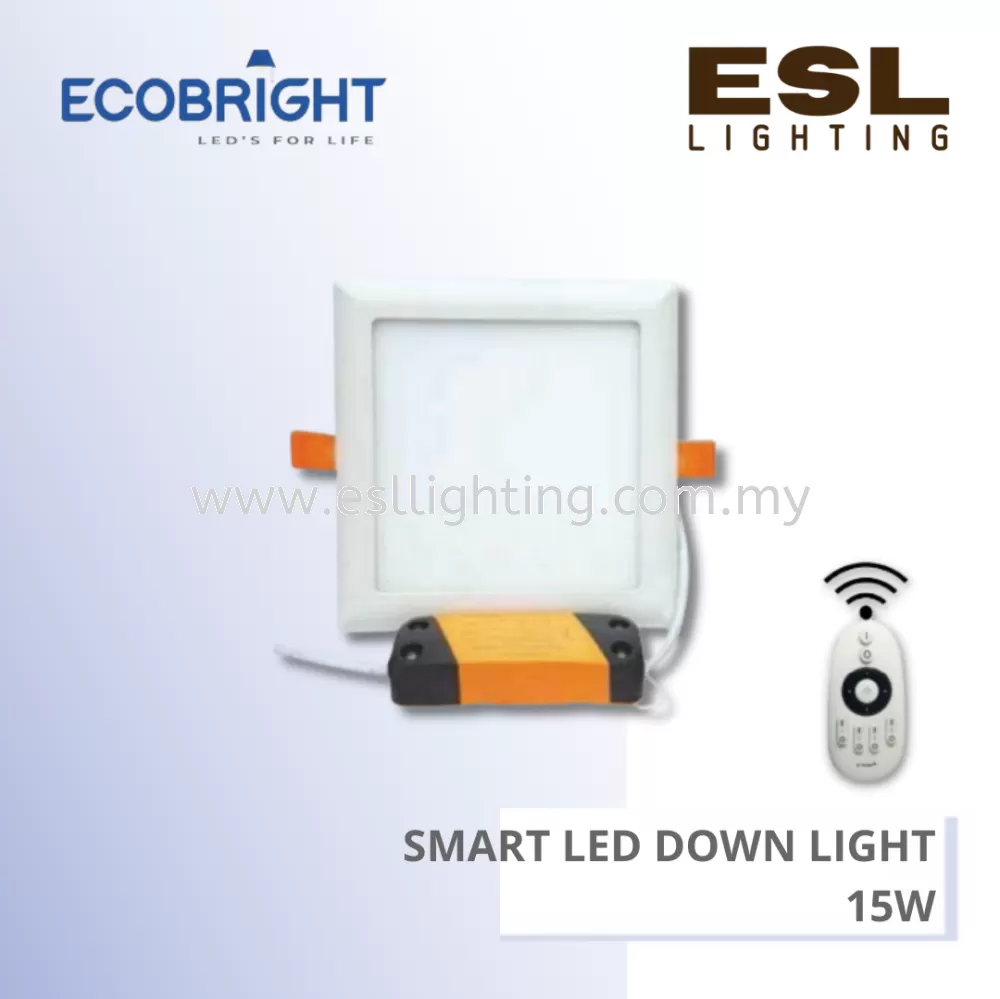 ECOBRIGHT Smart LED Downlight Square 15W - EB100 Dimmable