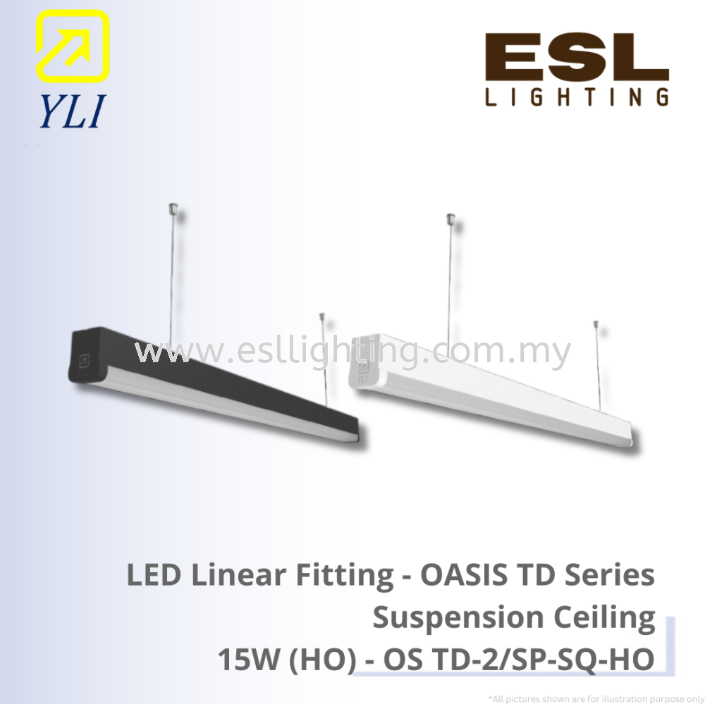 YLI OASIS TD Series LED Linear Fitting (Suspension Ceiling) 15W High Output - OS TD-2/SP-SQ-HO