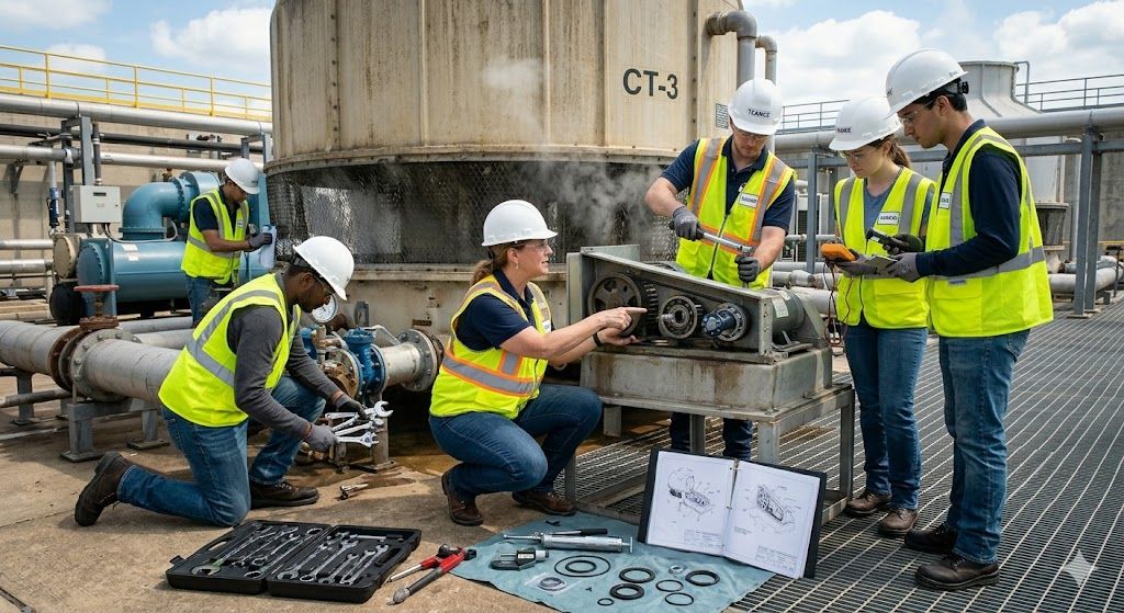 Cooling tower and chiller repair training