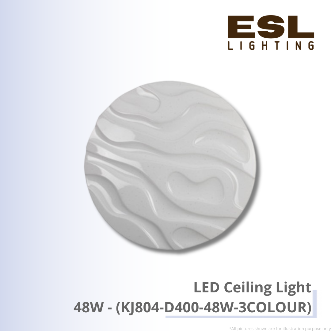 LED Ceiling Light 48W - KJ804-D400-48W-3COLOUR