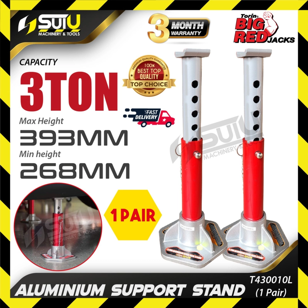 BIGRED BRASS3T/ T430010L 1Pair 3Ton / 3 Ton Aluminium Support Stand