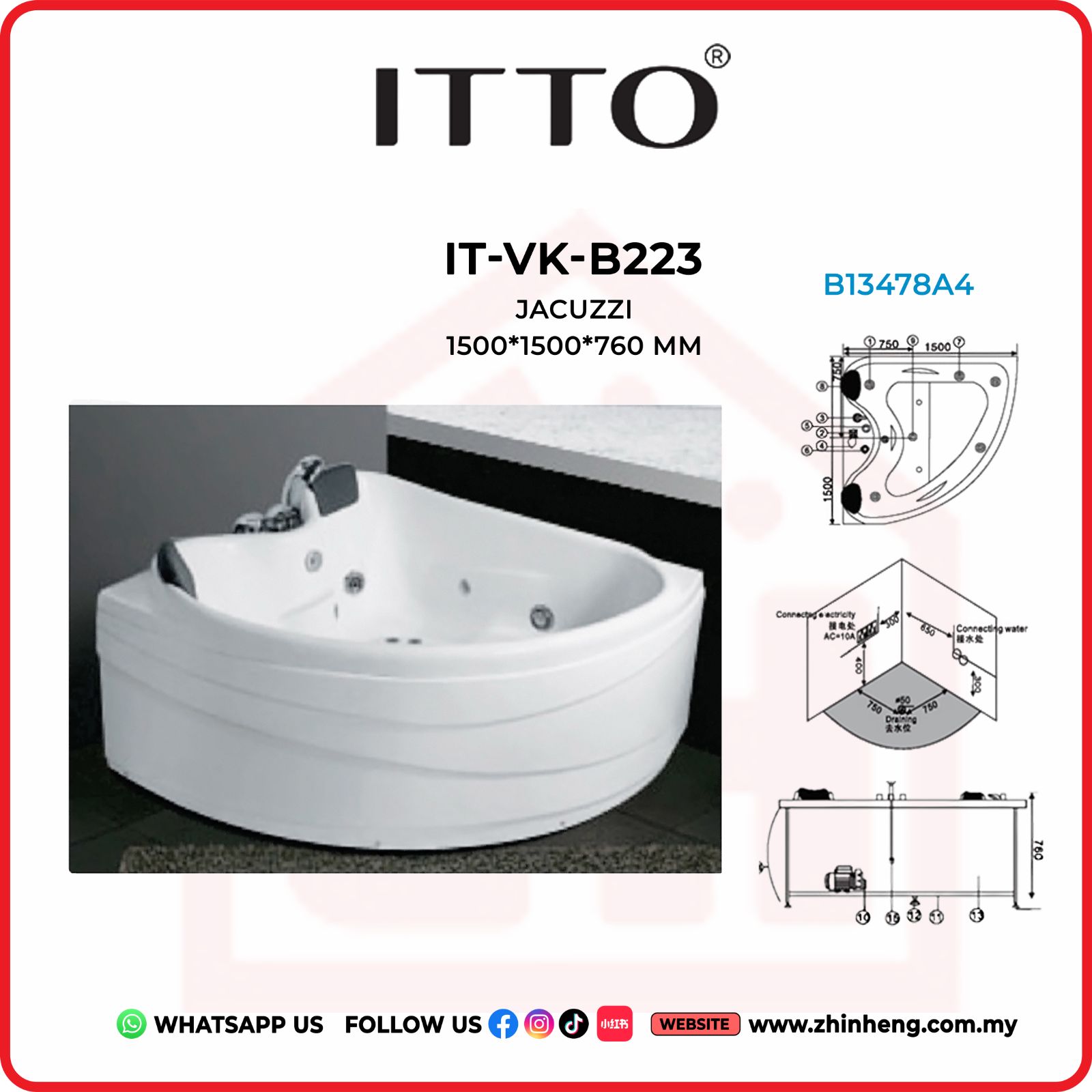 ITTO JACUZZI  IT-VK-B223