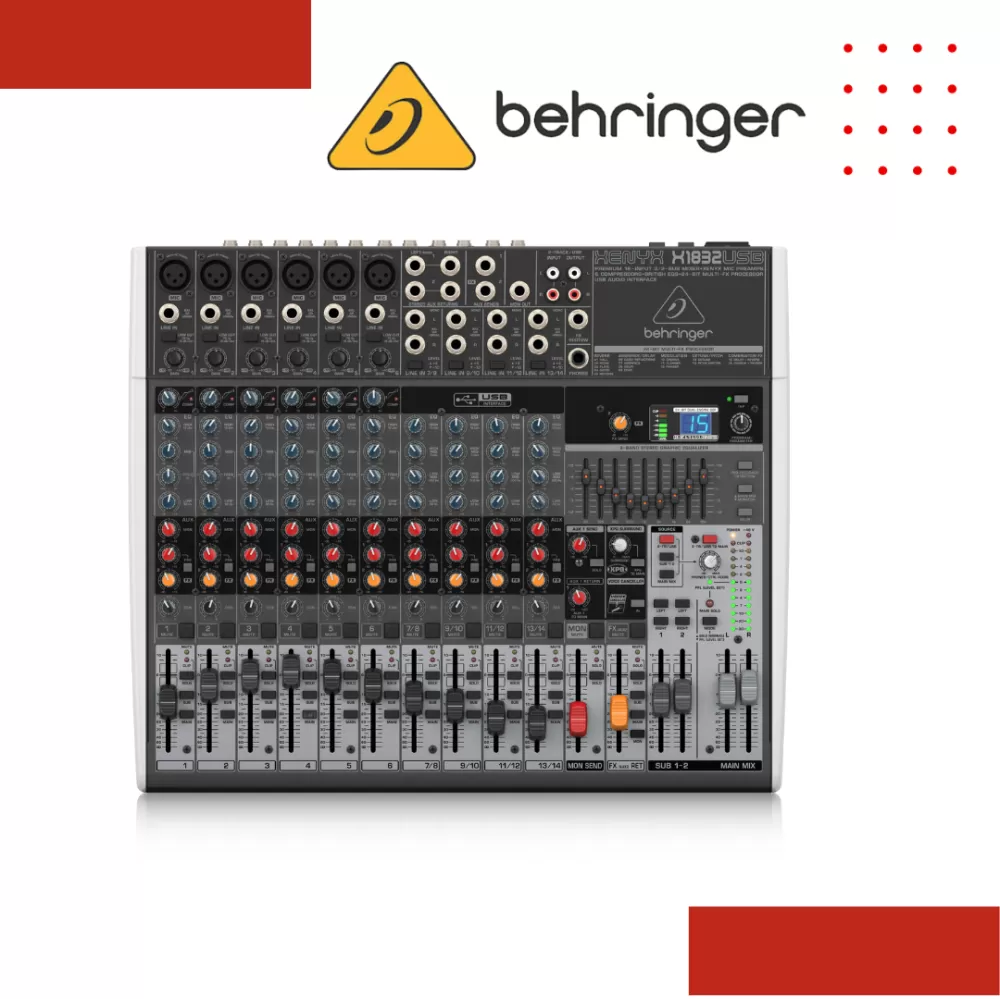 Behringer XENYX X1832USB 14-channel Mixer with USB and Effects