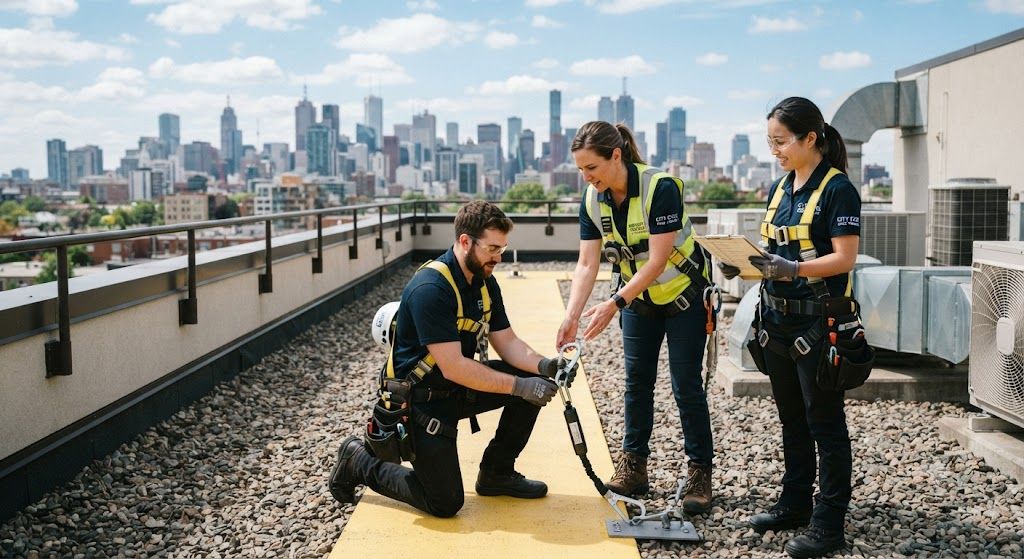 professional aircon technician safety training height