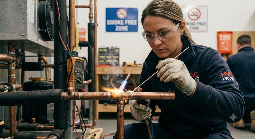 refrigeration copper joint brazing process