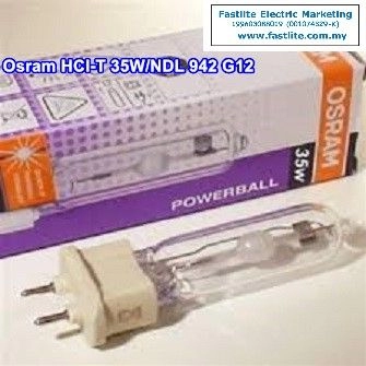 Osram HCI-T 35W/942 NDL Powerball G12 Metal Halide tube (made in Germany)