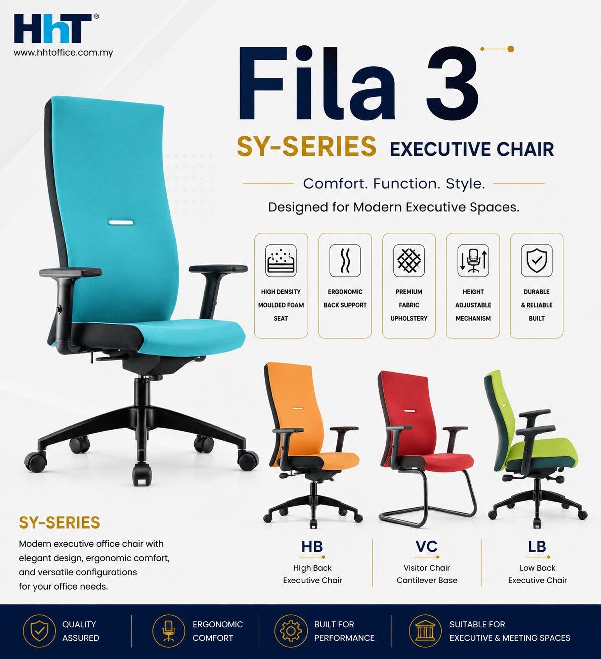 Fila 3 SY-Series Executive Office Chair  (HB | MB | LB | VC)