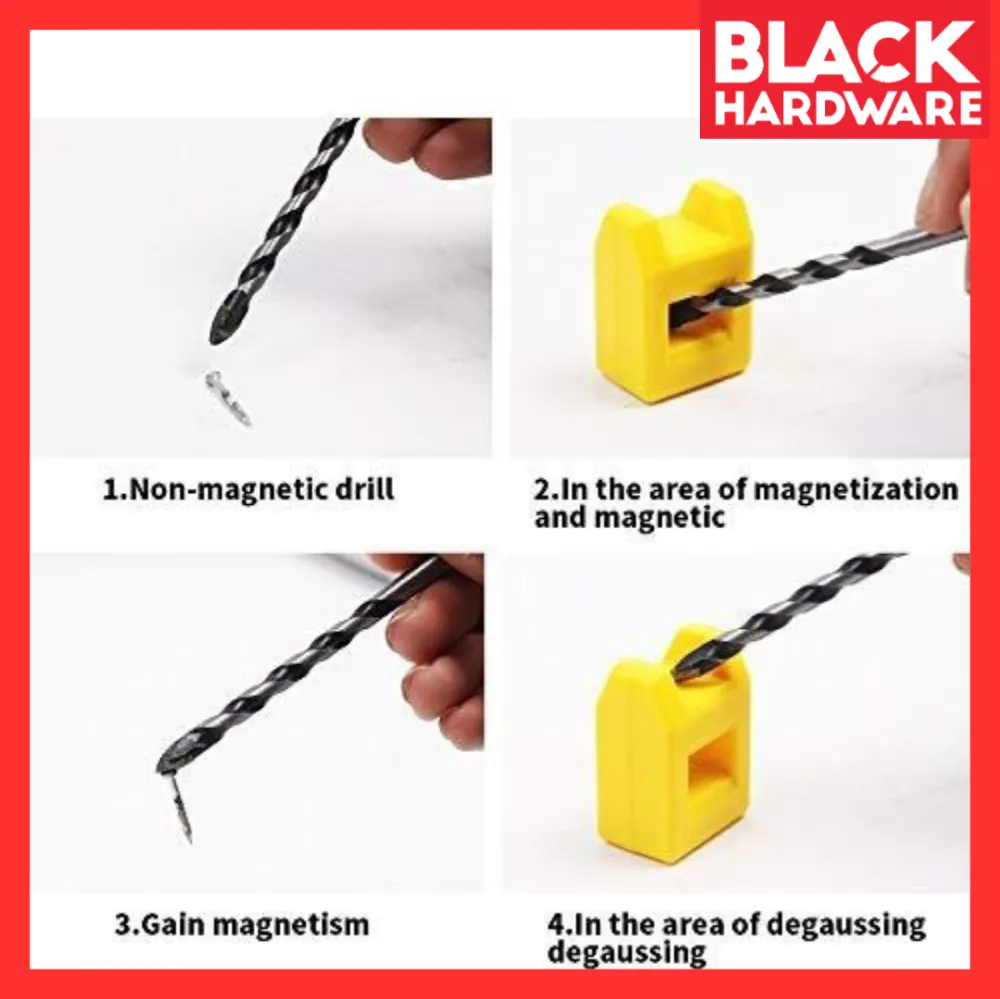 Black Hardware Screw Driver Bit Magnetizer Demagnetizer Screwdriver Magnetic Pick Up Tool Bits 加磁器 Magnetizer Machine