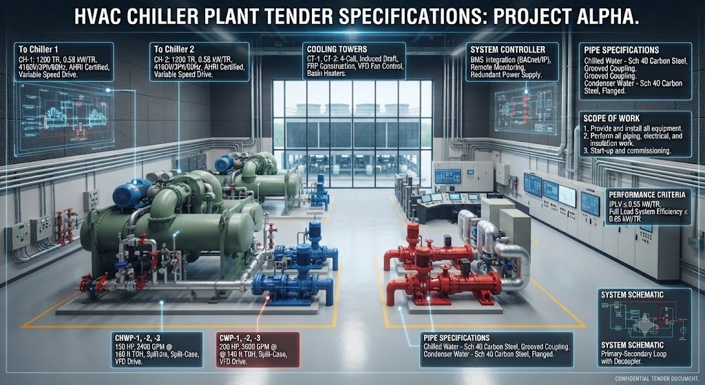 HVAC chiller plant tender specifications