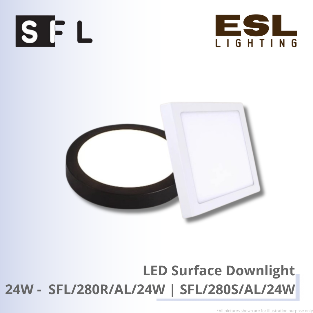 SFL LED Surface Downlight 24W - SFL/160R/AL/24W | SFL/160S/AL/24W SIRIM