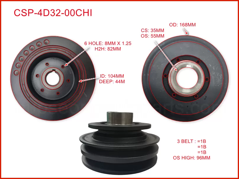 ME012361 CANTER 4D32 CRANSHAFT PULLEY (CSP-4D32-00CHI)