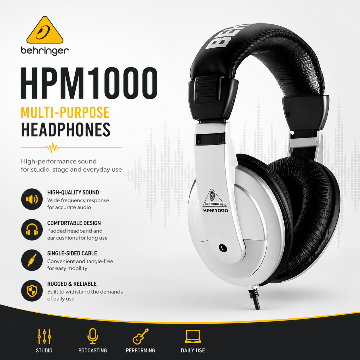 Behringer HPM1000 – Fon Kepala Pelbagai Kegunaan