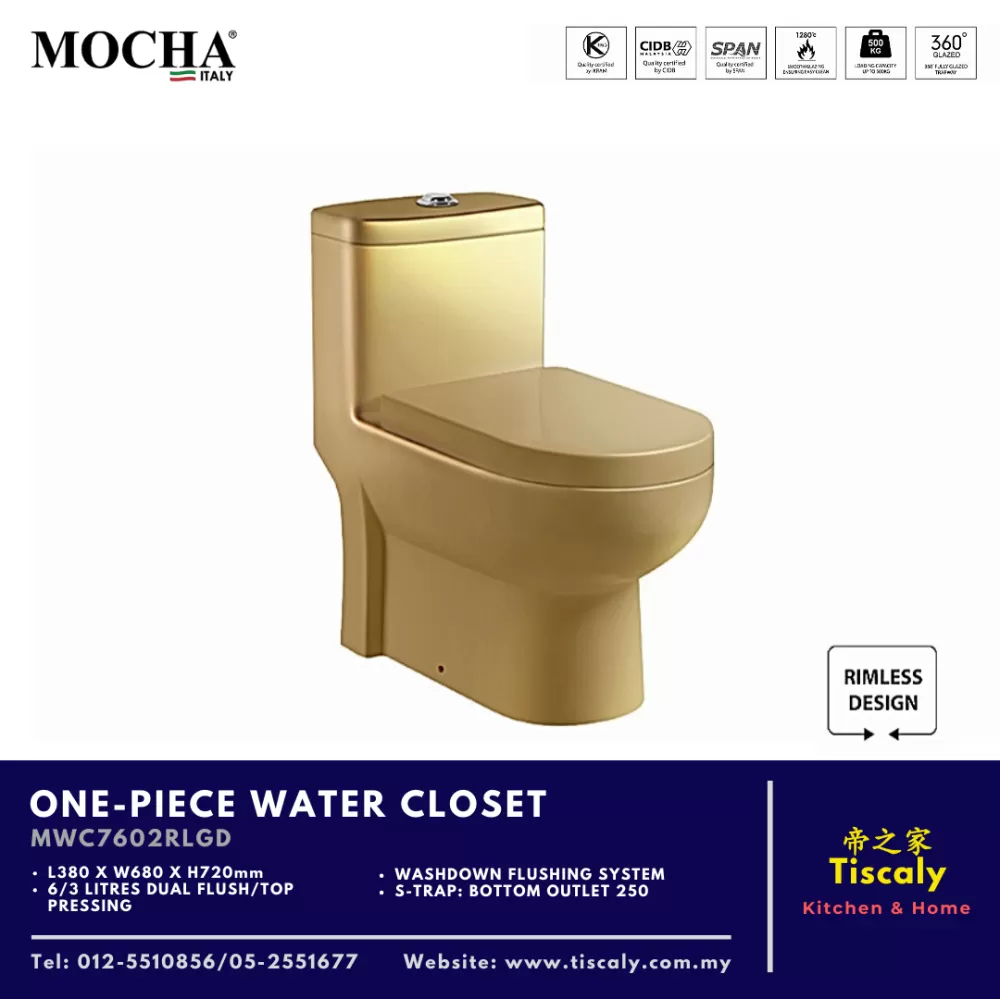 MOCHA ONE-PIECE WATER CLOSET MWC7602RLGD