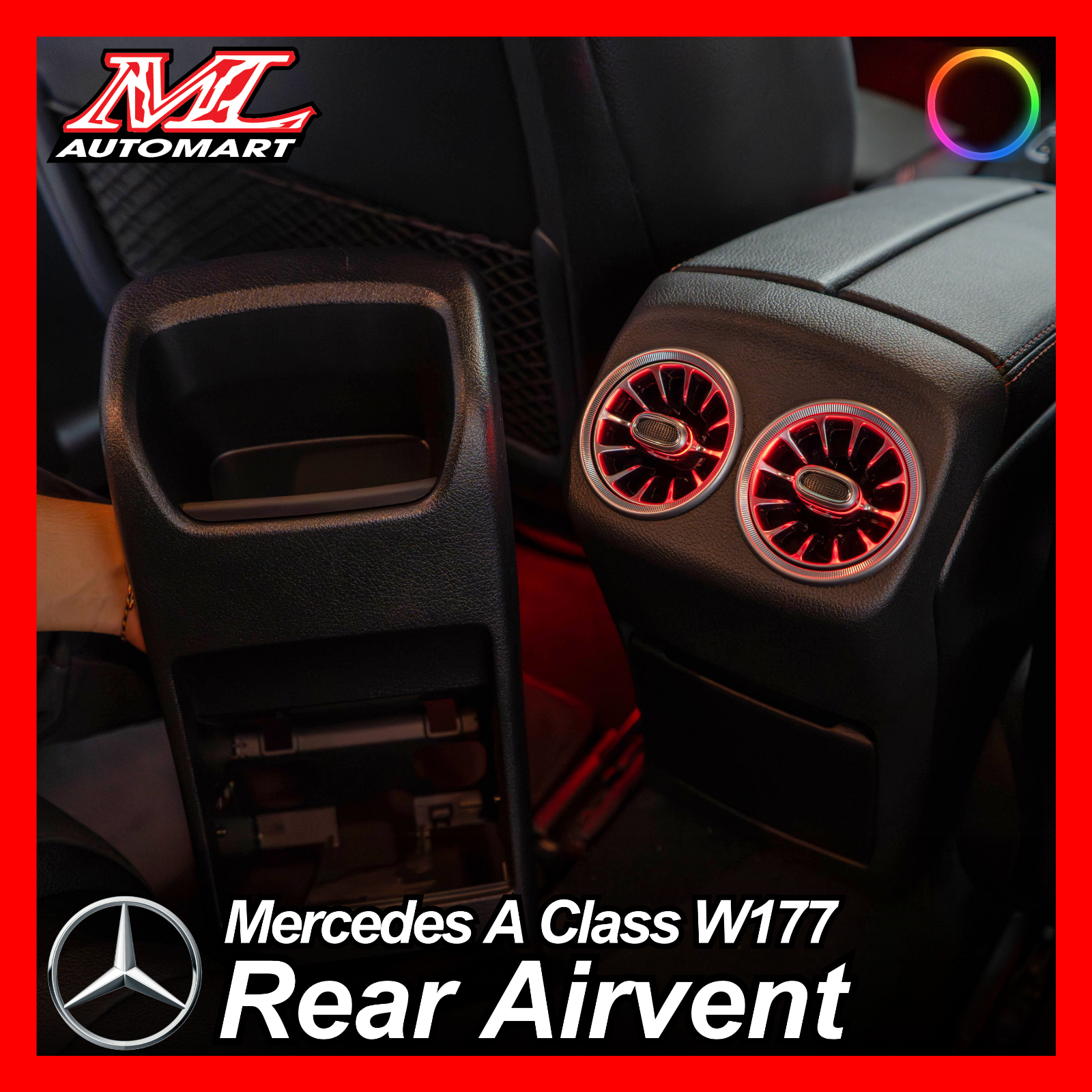 Mercedes Benz A Class W177 Ambient Light : Rear Turbine Airvent