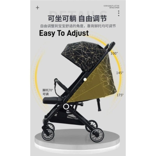 Baby Monsta 109 X5 Black Gold Baby Stroller 4kg